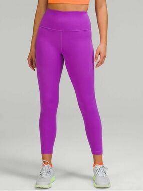 Lululemon Wunder Train HR w/ Pockets 25” *Moonlit Magenta